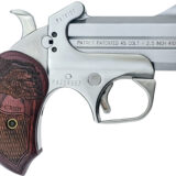 Bond Arms BAPA Patriot 45 Colt (LC)/410 Gauge 2rd 3" Stainless Steel Double Barrel & Frame w/Trigger Guard, Auto Extractors & Rebounding Hammer, Laser Engraved American Flag & Bald Eagle Rosewood Gri