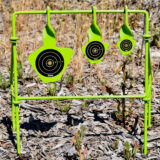 SME SMEST22FLD Spinning Target Handgun Steel Black/Green Bullseye Illustration Impact Enhancement Motion