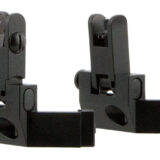 TacFire IS003 45 Degree Flip Up Iron Sight/Springloaded  Black Anodized Front and Rear for AR-Platform