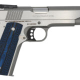 Colt Mfg O5072GCL Gold Cup Lite 9mm Luger 8+1 5" Stainless National Match Barrel, Stainless Steel Serrated Slide, Stainless Steel Frame w/Beavertail, Blue Scalloped G10 Grip, Ambidextrous