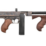 Thompson T1CH 1927A-1 Deluxe 45 ACP Caliber with 18" Barrel, 20+1 Capacity (Stick), Color Case Hardened Metal Finish, American Walnut Stock Wood Grip Right Hand