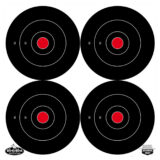 Birchwood Casey 35570 Dirty Bird  6" Bullseye Tagboard Hanging Black/White 100 Per Pkg