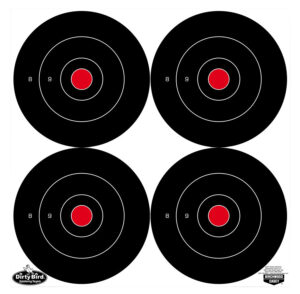 Birchwood Casey 35570 Dirty Bird  6" Bullseye Tagboard Hanging Black/White 100 Per Pkg