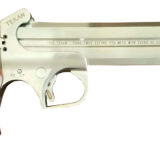 Bond Arms BATX Texan Derringer Single 45 Colt (LC)/410 Gauge 2rd, 6" Stainless Steel Double Barrel & Frame, Blade Front/Fixed Rear Sights, Custom Engraved Rosewood Grip, Manual Safety