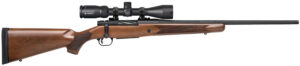Mossberg 28057 Patriot 22-250 Rem Caliber with 5+1 Capacity, 22" Fluted Barrel, Matte Blued Metal Finish & Walnut Stock Right Hand (Full Size) Includes Vortex Crossfire II 3-9x40mm Scope