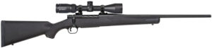Mossberg 28054 Patriot 25-06 Rem Caliber with 5+1 Capacity, 22" Fluted Barrel, Matte Blued Metal Finish & Black Synthetic Stock Right Hand (Full Size) Includes Vortex Crossfire II 3-9x40mm Scope
