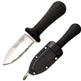 Cold Steel 42SS Super Edge 2" Fixed Part Serrated Japanese AUS-8A SS Blade/ Black Kray-Ex Handle Includes Sheath