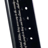 Mec-Gar MGCG45082A 1911 Government 8rd 45 ACP, Blued w/2nd Amendment Engraving Carbon Steel