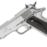Iver Johnson Arms 1911A138CHRW 1911 A1 Government 70 Series 38 Super 9+1 5" Bright Polish Chrome Serrated Steel Slide & Frame w/Beavertail, Black Dual Textured Diamondwood Grip, Right Hand