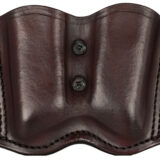 1791 Gunleather MAGF22SBRA MAG-F Double Mag Holster Signature Brown Leather Belt Slide Compatible w/ Double Stack Ambidextrous