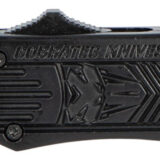 CobraTec Knives SBCTK1SDS CTK-1 Small 2.75" OTF Drop Point Part Serrated D2 Steel Blade/ Black Aluminum Handle Features Glass Breaker Includes Pocket Clip