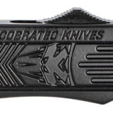 CobraTec Knives MBSTK1MTNS CTK-1 Medium 3" OTF Tanto Plain D2 Steel Blade/Black Aluminum Handle Features Glass Breaker Includes Pocket Clip