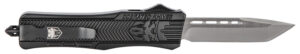 CobraTec Knives MBSTK1MTNS CTK-1 Medium 3" OTF Tanto Plain D2 Steel Blade/Black Aluminum Handle Features Glass Breaker Includes Pocket Clip