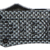 CobraTec Knives MCFCTK1MTNS CTK-1 Medium 3" OTF Tanto Plain D2 Steel Blade/Carbon Fiber Aluminum Handle Features Glass Breaker Includes Pocket Clip