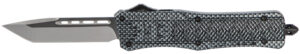 CobraTec Knives MCFCTK1MTNS CTK-1 Medium 3" OTF Tanto Plain D2 Steel Blade/Carbon Fiber Aluminum Handle Features Glass Breaker Includes Pocket Clip