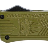 CobraTec Knives MODCTK1MTNS CTK-1 Medium 3" OTF Tanto Plain D2 Steel Blade/OD Green Aluminum Handle Features Glass Breaker Includes Pocket Clip