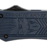 CobraTec Knives MNYCTK1MDS CTK-1 Medium 3" OTF Drop Point Part Serrated D2 Steel Blade/NYPD Blue Aluminum Handle Features Glass Breaker Includes Pocket Clip