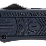 CobraTec Knives MNYCTK1MTNS CTK-1 Medium 3" OTF Tanto Plain D2 Steel Blade/NYPD Blue Aluminum Handle Features Glass Breaker Includes Pocket Clip
