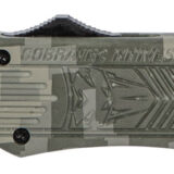 CobraTec Knives MADCCTK1MDS CTK-1 Medium 3" OTF Part Serrated D2 Steel Blade Army DigiCamo Aluminum Handle Features Glass Breaker Includes Pocket Clip