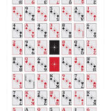 Birchwood Casey 37028 EZE-Scorer  Playing Cards Paper Hanging 23" x 35" Black/Red 100 Per Pkg