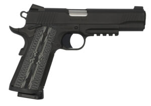 Colt Mfg O1082RGCCU CCU Rail Government 9mm Luger 9+1 5" National Match Barrel, Matte Black DLC Serrated Stainless Steel Slide & Frame w/Picatinny Rail, Black Scalloped G10 Grip, Ambidextrous