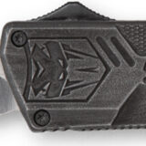 CobraTec Knives SWCTLWDNS Lightweight  3.25" OTF Drop Point Plain D2 Steel Blade/Stonewashed Aluminum Handle Includes Pocket Clip