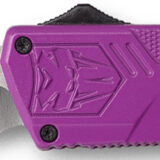 CobraTec Knives PURCTLWDNS Lightweight 3.25" OTF Drop Point Plain D2 Steel Blade/Purple Aluminum Handle Includes Pocket Clip