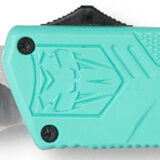 CobraTec Knives TFCTLWDNS Lightweight  3.25" OTF Drop Point Plain D2 Steel Blade/Tiffany Blue Aluminum Handle Includes Pocket Clip