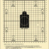 Action Target ALTC2100 Sighting Zeroing Center Mass Tagboard Hanging 25 Meters 8.75" x 11.50" Black/White 100 Per Box