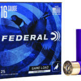 Federal H1634 Game-Shok High Brass 16Gauge 2.75" 1 1/8oz 4Shot 25 Per Box/10 Case
