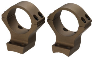 Browning 12535 X-Bolt Scope Mount System X-Lock Burnt Bronze Cerakote Aluminum 30mm Tube, Medium Rings