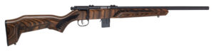Savage Arms 96637 93R17 Minimalist Full Size 17 HMR 10+1 18" Matte Black Threaded Carbon Steel Sporter Barrel, Matte Black Carbon Steel Receiver, Boyd's Minimalist Natural Brown Laminate Stock, Right