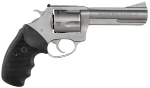 Charter Arms 74442 Bulldog Target Large 44 Special, 5 Shot 4.20" Matte Stainless Steel Barrel, Cylinder & Frame w/Black Finger Grooved Rubber Grip
