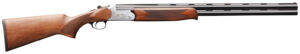 Charles Daly 930197 202  Full Size 12 Gauge Break Open 3" 2rd 28" Blued Over/Under Vent Rib Barrel, Engraved Quail Scene Silver Steel Grooved Receiver, Fixed Checkered Walnut Stock