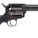 Taylors & Company 555162 Devil Anse 357 Mag Caliber with 4.75" Blued Finish Barrel, 6rd Capacity Blued Finish Cylinder, Color Case Hardened Finish Steel Frame & Matte Black Wood Grip