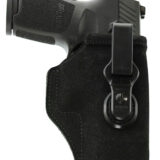 Galco TUC226B Tuck-N-Go 2.0 IWB Black Leather Compatible w/ Glock 19X/19 Gen1-5/23 Gen2-5/S&W M&P ShieldX UniClip/Stealth Clip Mount Ambidextrous