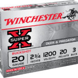 Winchester Ammo XB203VP Super X 20Gauge 2.75" 20Pellets 3Buck Shot 15 Per Box/10 Case *Value Pack