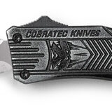 CobraTec Knives SSWCTK1SDAGNS CTK-1 Small 2.75" OTF Dagger Plain D2 Steel Blade/Stonewashed Aluminum Handle Features Glass Breaker Includes Pocket Clip