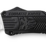 CobraTec Knives LBCTK1LTNS CTK-1 Large 3.25" OTF Tanto Plain D2 Steel Blade/Black Aluminum Handle Features Glass Breaker Includes Pocket Clip