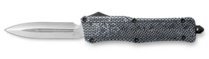 CobraTec Knives LCFCTK1LDNS CTK-1 Large 3.75" OTF Drop Plain D2 Steel Blade/Carbon Fiber Aluminum Handle Features Glass Breaker Includes Pocket Clip