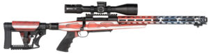 Howa HFLG30816 M1500 APC Chassis Gen2 308 Win 10+1 16.25" Barrel, American Flag Cerakote Receiver, American Flag 6 Position Luth-AR MBA-4 with Aluminum Chassis Stock, Black Polymer Grip