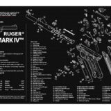 TekMat TEKR17RUGERMK4 Ruger Mark IV Cleaning Mat Black/White Rubber 11"x17" Ruger Mark IV Parts Diagram