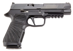 Wilson Combat SIGWCP320F9BATS P320 9mm Luger 17+1 4.70" Black Steel Barrel, Black DLC Serrated Stainless Steel Slide, Black Polymer Frame w/Picatinny Rail, Straight Trigger, Black Polymer Grip