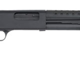 Mossberg 52150 590 Retrograde 12 Gauge Pump 3" 8+1 20" Matte Blued Heat Shield Barrel, Matte Blued Drilled & Tapped Receiver, Fixed Walnut Stock