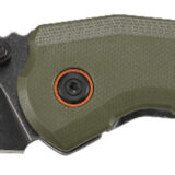 CRKT 6280 Overland 3" Folding Sheepsfoot Plain Stonewashed 8Cr13MoV SS Blade/ Green G10/SS Handle Includes Pocket Clip