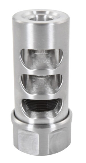 American Precision Arms G2M1230S Gen 2 Micro Bastard Self Timing Brake Stainless Steel with 1/2"-28 tpi Threads, 1.86" OAL & .750" Diameter for 30 Cal AR-Platform & Hunting Rifles