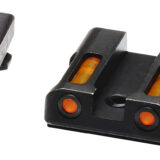 HiViz GLN429 LiteWave H3 Sight Set for Glock Green Tritium White Outline Front Sight-Orange Fiber Optic Rear Sight