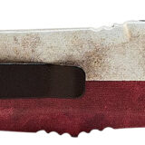 Templar Knife LCAP331 Gen II Captain Large 3.50" OTF Drop Point Plain Black Oxide Stonewashed 440C SS Blade, 5.25" Red/White/Blue w/Star Aluminum Handle Glass Breaker