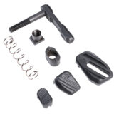 Strike Industries ARMMR Modular Magazine Release made of Steel with Polymer Button & Black Finish for AR-Platform