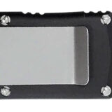 CobraTec Knives BLKOTFMC Money Clip  1.75" OTF Plain D2 Steel Blade/Black Aluminum Handle Includes Pocket Clip